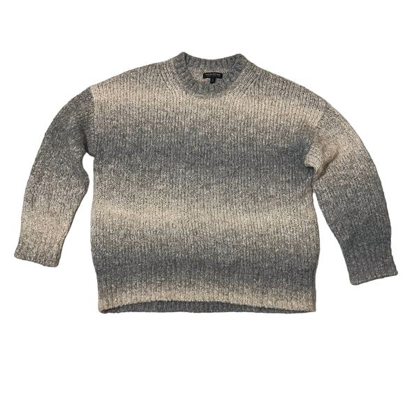 Banana Republic Vernice Oversized Ombre Sweater Alpaca Heather Gray - Size Small - Picture 1 of 8